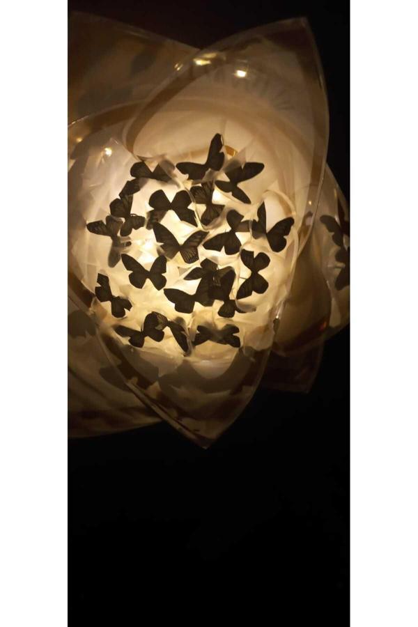 Redblue Ledli Bej Kelebek Buketi - Image 1