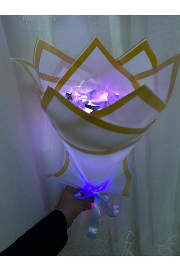 Redblue Işıklı Mavi Kelebek Buketi - Image 1