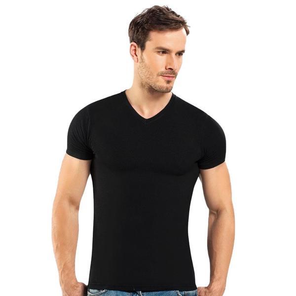 6 Adet Anıt Erkek Modal V Yaka Kısa Kollu Fanila Atlet 1204 - Image 1