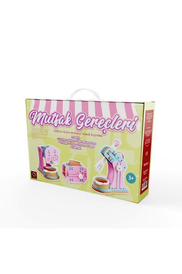 1007 Ahşap Mutfak Gereçleri Seti - Oyuncak - Image 1