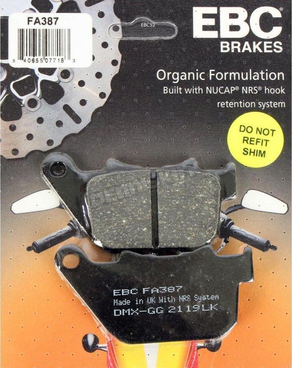 Ebc Fa387 2004-2010 Harley-Davidson Sportster Custom XL883C Arka Fren Balatası - Image 1