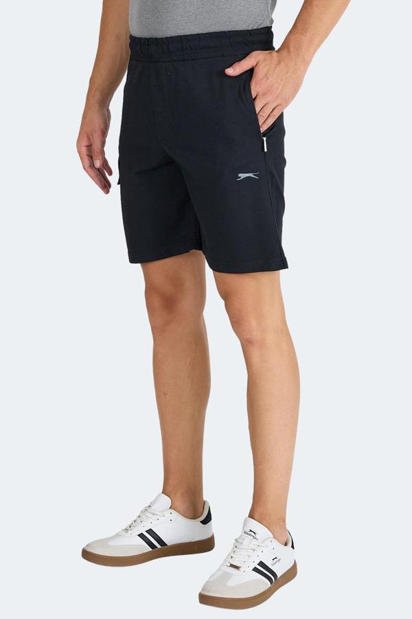 Slazenger NECK I Erkek Fermuar Cepli Siyah Şort - Image 1