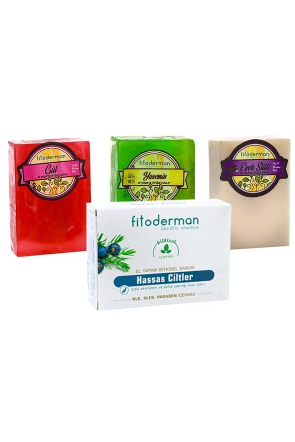 Doğal Yaşlanma Karşıtı Etkili & Gliserinli & Besleyici Sabun Seti9 150 gr X 4 - Image 1