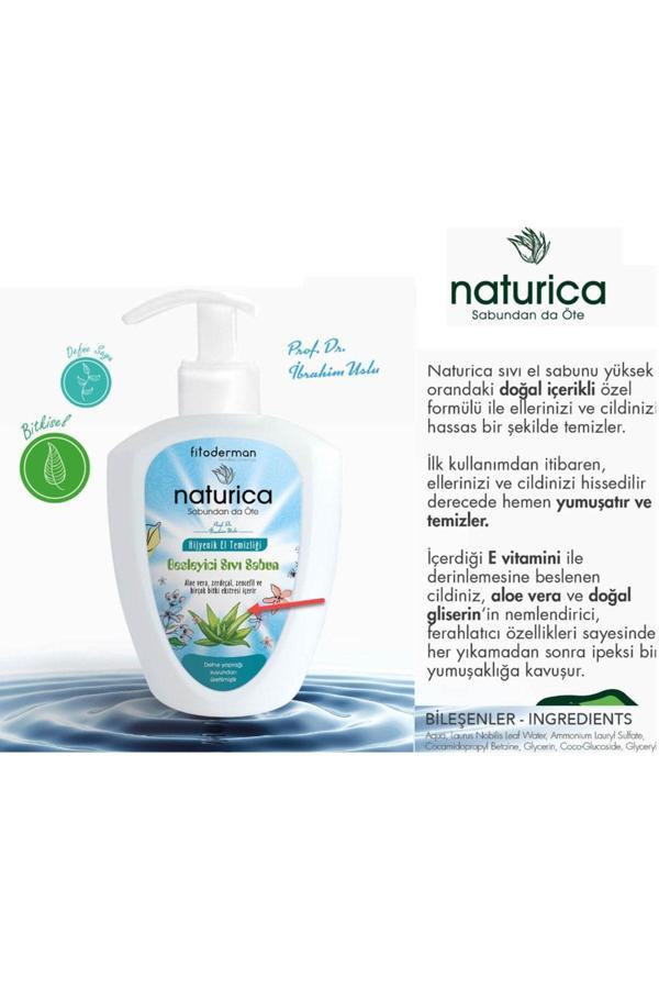 Doğal Aloe Vera Özlü Naturica Besleyici Sıvı Sabun 400 ml - Image 1