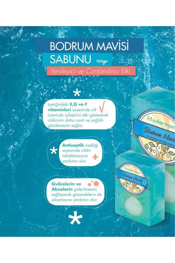 E Vitaminli Canlandırcı Doğal Bodrum Mavisi Bakım Sabunu 150 gr - Image 1