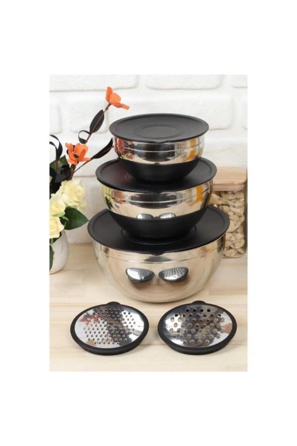 Arow Pratico 9 Parça 16-20-24Cm Rendeli Saklama/Karıştırma Kabı - Image 1