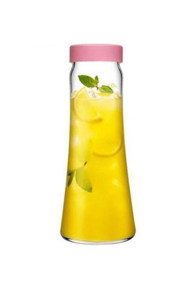 Paşabahçe 43234 Karaf Pembe Vidalı Kapak Şişe Sürahi 1030 CC - Image 1