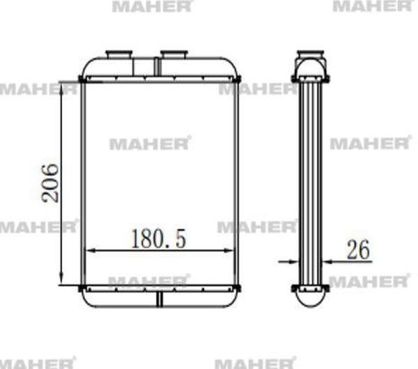 RADYATÖR KALORİFER ASTRA G / ZAFIRA A Z14XE-Z16XE-Z16XEP-Z20LET DELPHI TİPİ BRAZING 1618134 1618140 - Image 1
