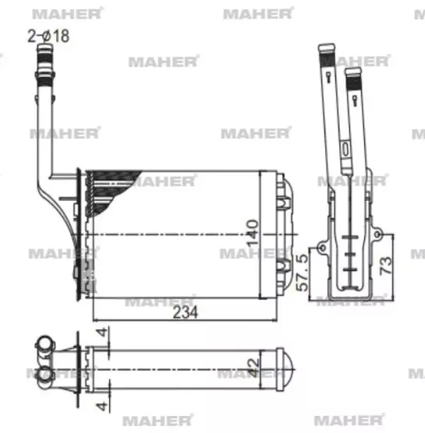 RADYATÖR KALORİFER 106 1 1991-1996 MEKANİK 644872 - Image 1
