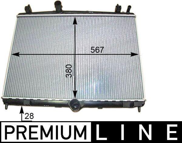 RADYATÖR C5 2009P508 20101.6HDI EP6CDT MEK OTOM AC KLİMASIZ 555X394X24 1330 W5 1330 102 1333 96 9687359980 - Image 1