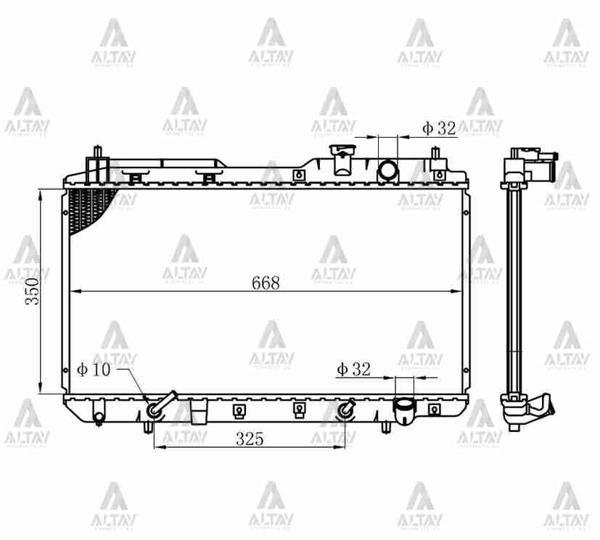 RADYATÖR SU CRV 1997-2002 16MM A-T BRAZING 19010 P3F 901 - Image 1