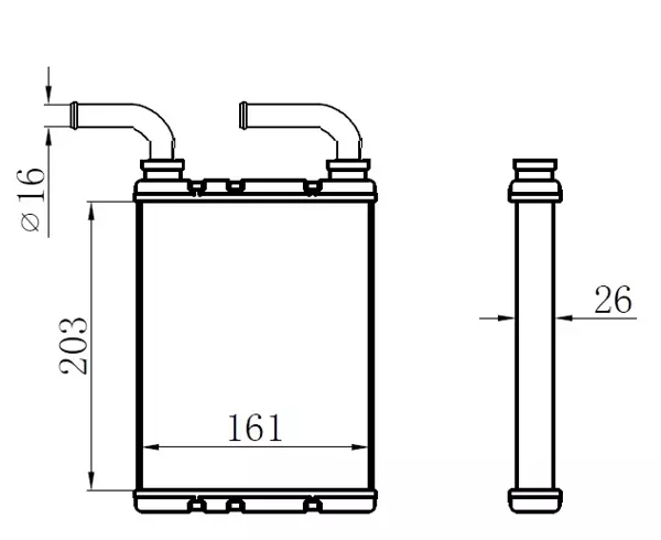 KALORİFER RADYATÖRÜ BRAZİNG FLUENCE DÜZ ÇIKIŞ BORULU 203101661029 A/M 924147094R - Image 1