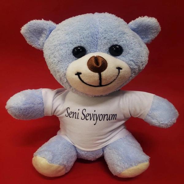 Mavi Seni Seviyorum Tişörtlü Ayı - Image 1