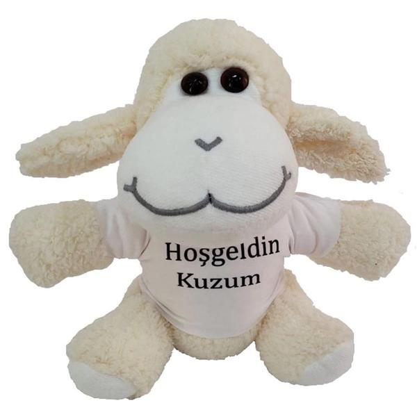 Hoşgeldin Kuzum Tişörtlü Peluş Kuzu - Image 1