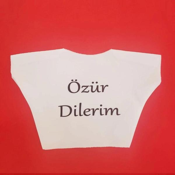 Özür Dilerim Yazılı Peluş Oyuncak Tişörtü - Image 1