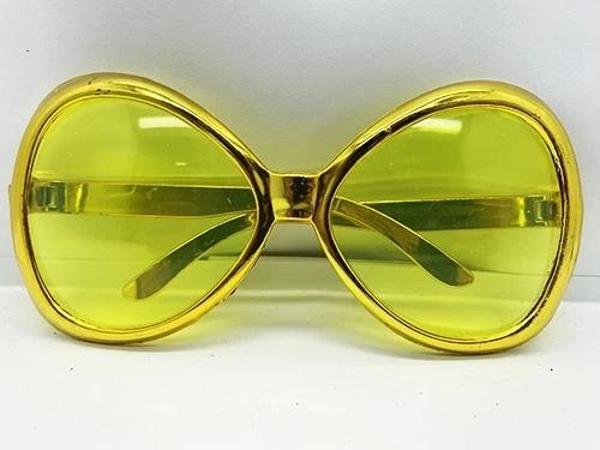 Altın Renk Yeşilçam Nostalji 80li Yıllar 90lı Yıllar Parti Gözlüğü  7x16 Cm - Image 1