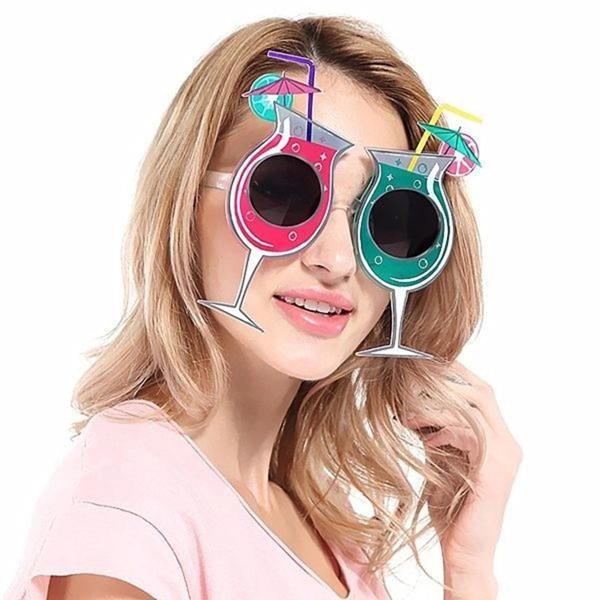 Kokteyl Temalı Hawaii Yaz Partisi Gözlüğü 15x16 Cm - Image 1