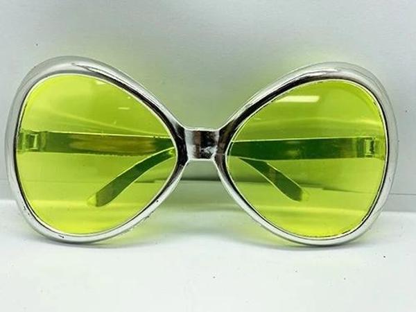 Gümüş Renk Yeşilçam Nostalji 80li Yıllar 90lı Yıllar Parti Gözlüğü  7x16 Cm - Image 1