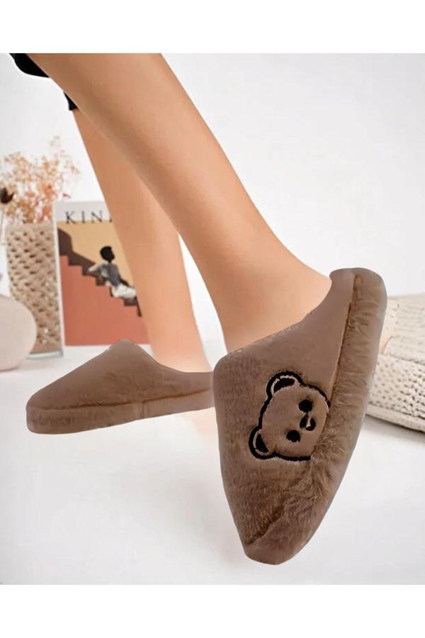 Waykon Ayıcık Nakışlı Ev Terliği - Image 1