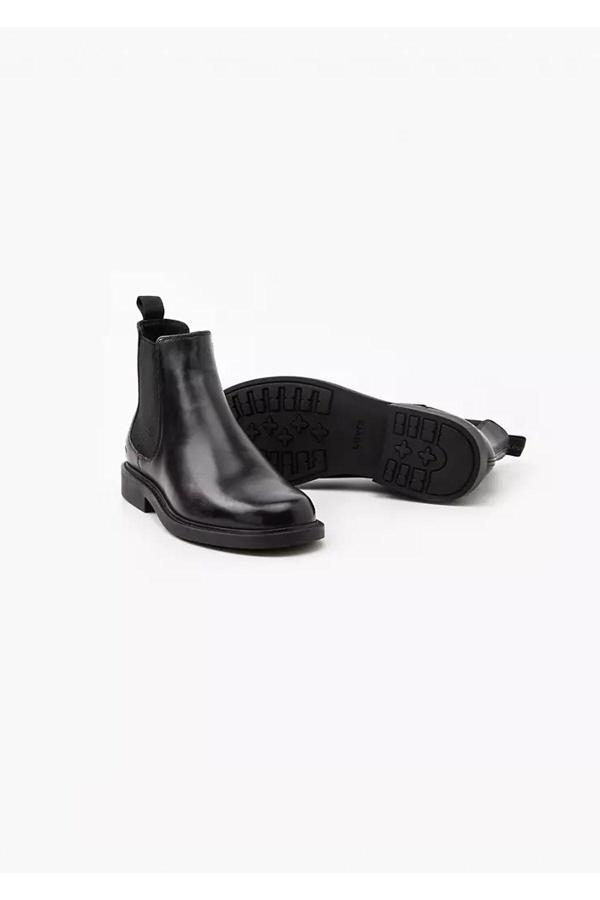 Amos  Leather Mod Chelsea Boots Full Black - Image 1