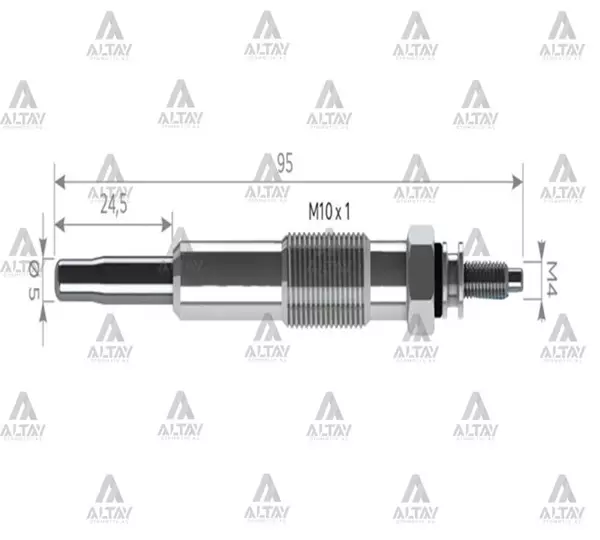 KIZDIRMA BUJİSİ (ISITMA) KANGOO / CLIO / MEGANE 1.9 D F8Q 1998 115 7700100558 (10 ADET) - Image 1