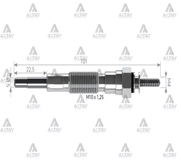 KIZDIRMA BUJİSİ (ISITMA) B-2500 / MAZDA-3 / E-2200 YENI MODEL / 323 D / 626 D / G.VITARA 115. RF1M 18 601 (10 ADET) - Image 1