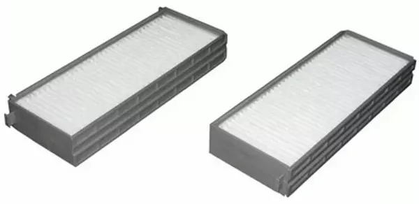 POLEN FİLTRESİ HYUNDAI SONATA 2.0L G4JP 2001-2004 / SANTA FE 2.0L DIZEL 2.0L 2.4L 2.7L BENZINLI 2001-2006 PLASTİK ÇERÇEVELİ - ÇİFTLİ 976193D000 976193D100 976193D200 - Image 1