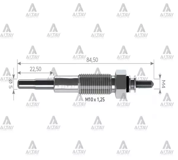 KIZDIRMA BUJİSİ (ISITMA) L-200 2000-2006 ŞOKLU 125. MD301950 (10 ADET) - Image 1