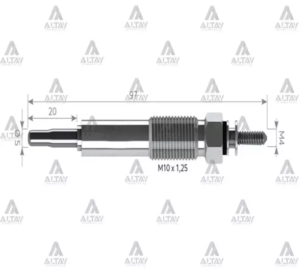 KIZDIRMA BUJİSİ (ISITMA) CANTER 304 / 444 235. ME017010 (10 ADET) - Image 1