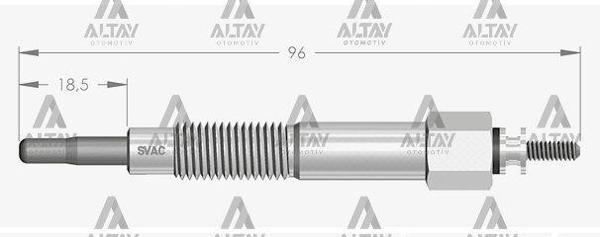 KIZDIRMA BUJİSİ (ISITMA) ALMERA 1 2.0 D / PRIMERA 2.0 D-TD / SUNNY 3 2.0 D 115 110655C900 (10 ADET) - Image 1