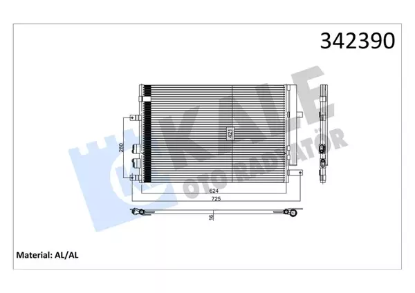 KLİMA RADYATÖRÜ ALFA ROMEO 159 1.9 JTDM -2005  606X408X16 60694767 50507287 60698005 - Image 1