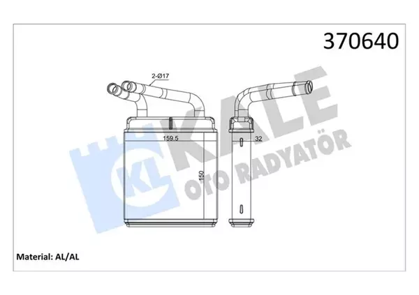 KALORİFER RADYATÖRÜ MITSUBISHI L300 2.5L 4D56 2001-2006 - ALEMİNYUM MB360948 - Image 1