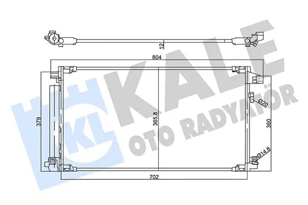 KONDENSER TOYOTA C-HR 1.8 HYBRID 2016COROLLA 1.8 HYBRID 2018 AL/AL 88460F4040 - Image 1