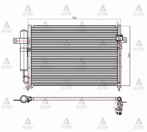 RADYATÖR KLİMA GETZ 2003-2011 BENZİNLİ 97606 1C100 - Image 1