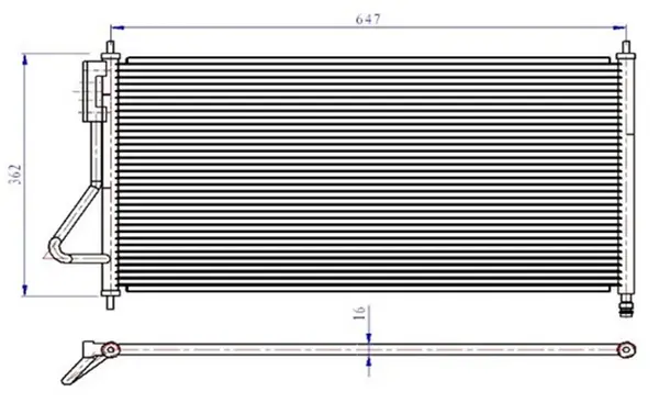 KLIMA RADYATORU FOCUS 1 1.4 165 1.8TDCI 1.6 ZETEC S 165 1998-2004 MEYS4H19710CA YS4H19710BB 1671708 - Image 1