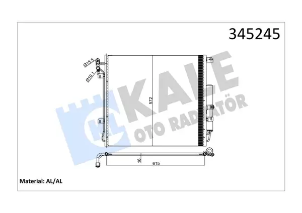 KLIMA RADYATORU DISCOVERY 3 L319 2004-2009 RANGE ROVER SPORT 1 L320 2006-2010 JRB500030 LR018404 - Image 1