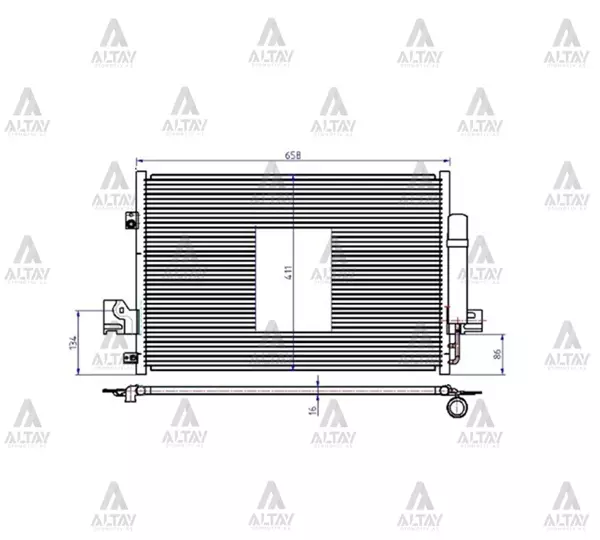 RADYATÖR KLİMA LANCER 2008 / ASX 2010 / OUTLANDER 2 2006-2012 / PEUGEOT 4007 2007-2013 / PEUGEOT 4008 2012 BRAZING 7812A030 - Image 1