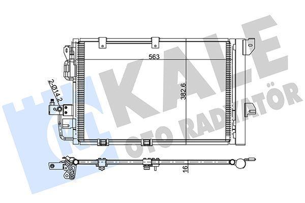 KLİMA RADYATÖRÜ KONDENSERİ ASTRA G-ZAFIRA 1.2 165-1.4 165-1.6 165-1.8-2.0 165 AL/AL 573X383X16 1850073 24431901 93170608 - Image 1