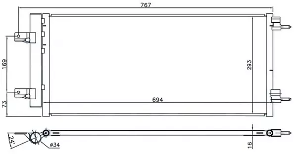 KLİMA RADYATÖRÜ KONDANSATÖRÜ OPEL ASTRA K 2015-2022 39131676 39011385 13475956 - Image 1