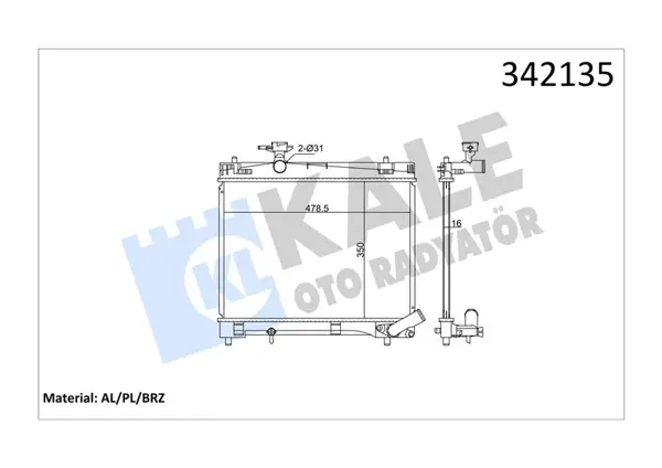 RADYATÖR TOYOTA VERSO S-YARİS AL-PL-BRZ 164000Y060 1640047090 1640047100 - Image 1