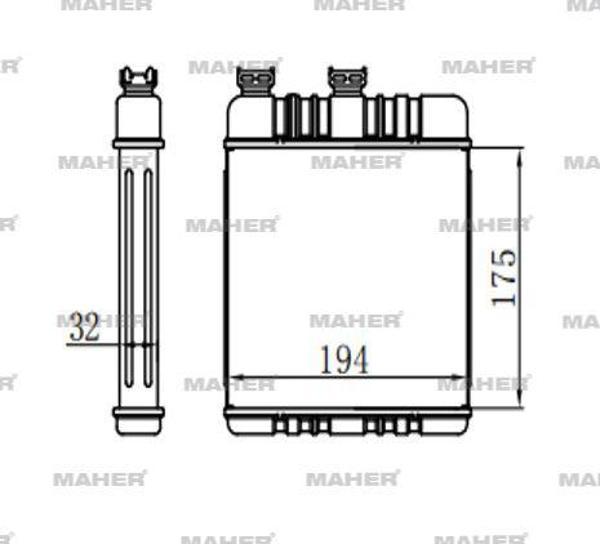 RADYATÖR KALORİFER ASTRA G 1998-2007 / ZAFIRA A 1999-2005 / ZAFIRA B 2005-2011 / BEHR TİPİ BRAZING 1618142 - Image 1