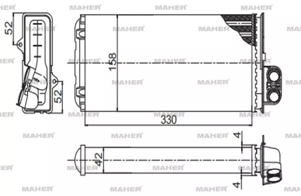RADYATÖR KALORİFER MASTER 2 1998-2003 MEKANİK 7701205584 - Image 1
