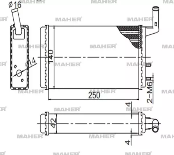 RADYATÖR KALORİFER M.131 DOĞAN KARTAL ŞAHIN 1979-2002 / DOGAN 1986-2002 / KARTAL 1986-2002 / SAHIN 1984-2002 MEKANİK 85007271 - Image 1