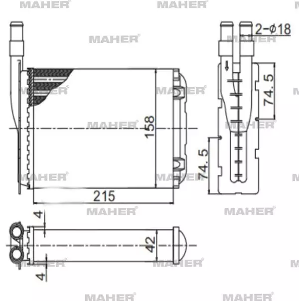 RADYATÖR KALORİFER R9 1985-2000 / R11 1985-2000 / FLASH 1985-2000 MEKANİK 7701027040 - Image 1