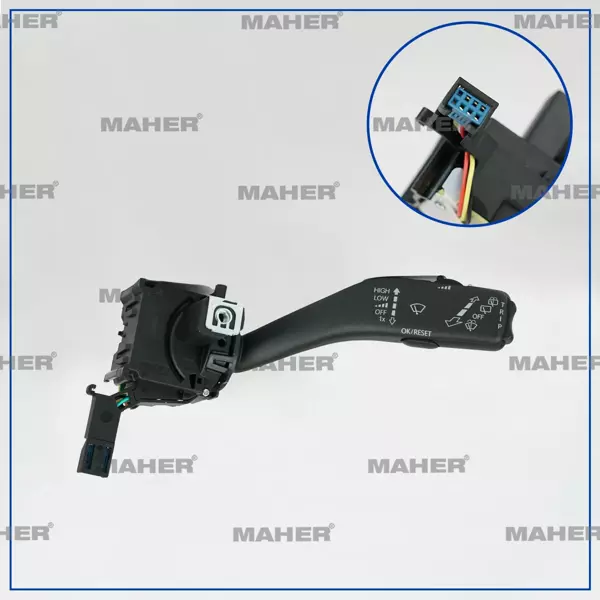 KOL CAM SİLGİ KUMANDA GOLF5 / JETTA / PASSAT / CADDY / LEON 2004-2009 (YOL BİLGİSAYARLI) 1K0953519J - Image 1