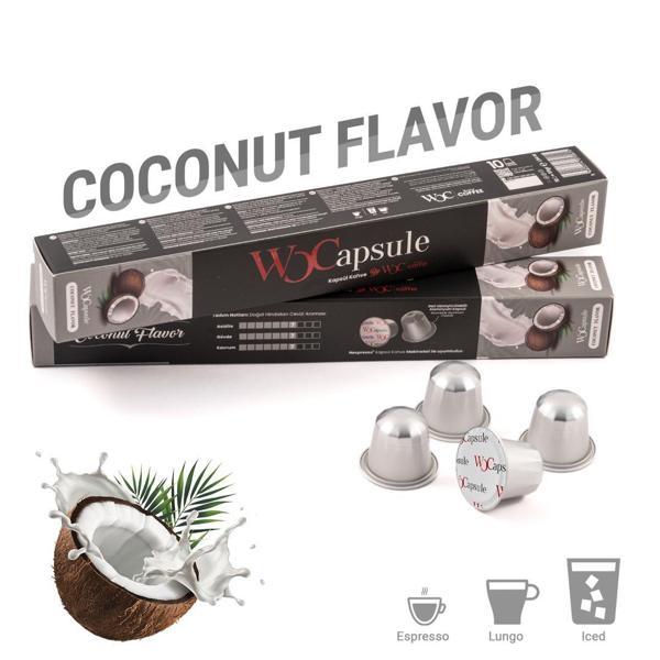 Wocapsule Coconut Nespresso Uyumlu Kapsül Kahve 10'lu Kutu - Image 1