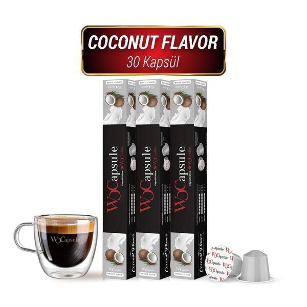 WOCapsule Coconut Nespresso Uyumlu Kapsül Kahve 30'lu Avantaj Paketi - Image 1