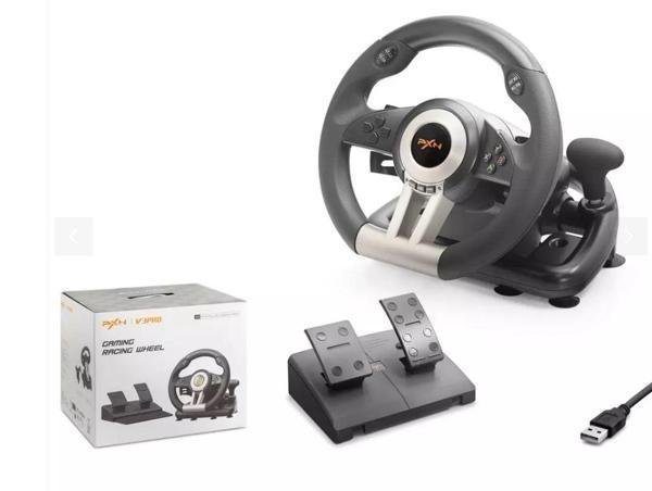 PXN V3 PRO PS3/PS4/PC/XBOX ONE/XBOXSERİES/NİNTENDO UYUMLU DİREKSİYON SETİ SİYAH - Image 1