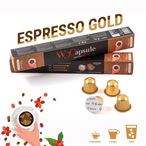 Wocapsule Espresso Gold Nespresso Uyumlu Kapsül Kahve 10'lu Kutu - Image 1