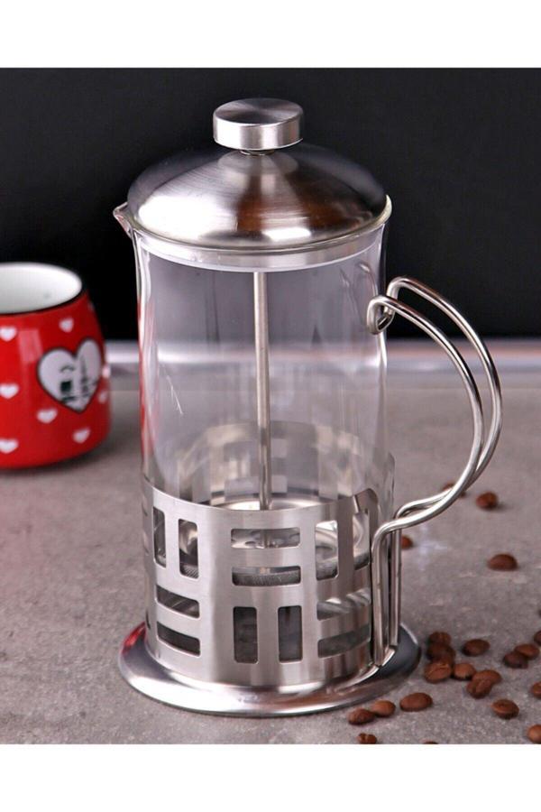 Pazarakos Miraç Cam Metal Saplı French Press 600 Ml - Image 1